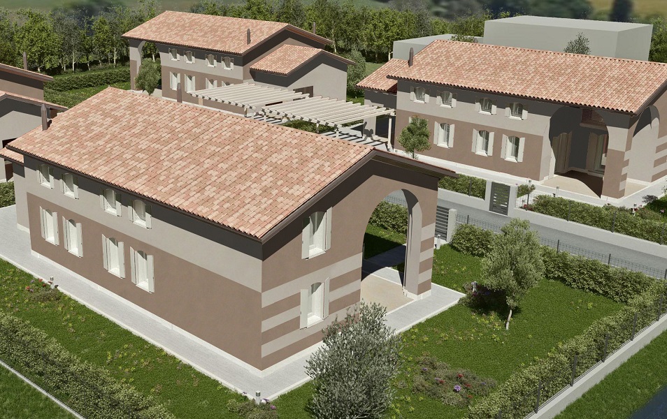 costruzione di un complesso edilizio ad uso residenziale | Villanova di Camposampiero, Padova | progettazione architettonica, strutturale e infrastrutturale idraulica, direzione e contabilit dei lavori, coordinamento della sicurezza | 2009